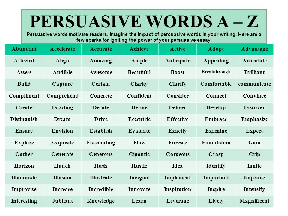 What are some really persuasive words?